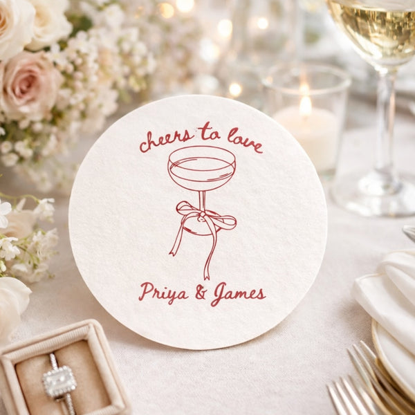 Wedding & Engagement Coasters - Parties & Events - Full Colour