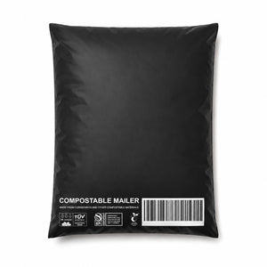 BLACK COMPOSTABLE COURIER SATCHELS (3PL/INDUSTRIAL) - COMMERCIALLY COMPOSTABLE - NEW