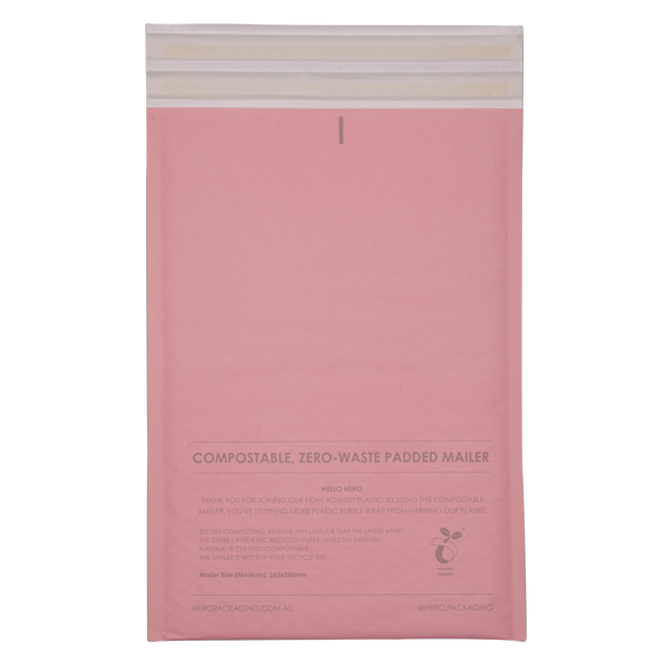 Compostable HEROBUBBLE Mailer | small padded mailers compostable padded mailers bubble mailers